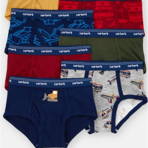 Toddler Boy 7-Pack Construction Print Brief Underwear | Carter's