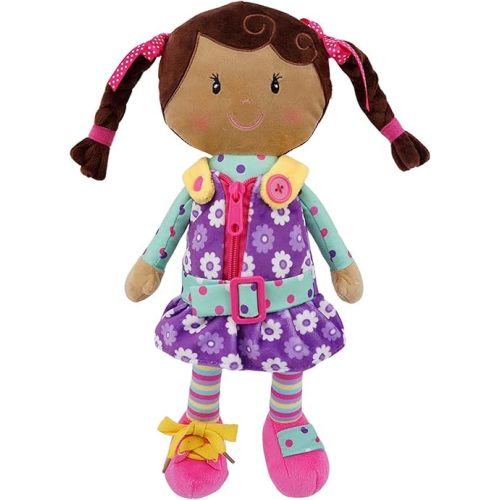Snuggle Stuffs Sugar Snap Plush Learn to Dress Doll for Toddlers - 15" - Gifts for 2 Year Old Girls