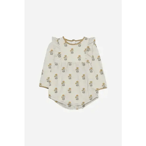 Goosies Marigold Block Print Long Sleeve Flutter Bubble – CHROME