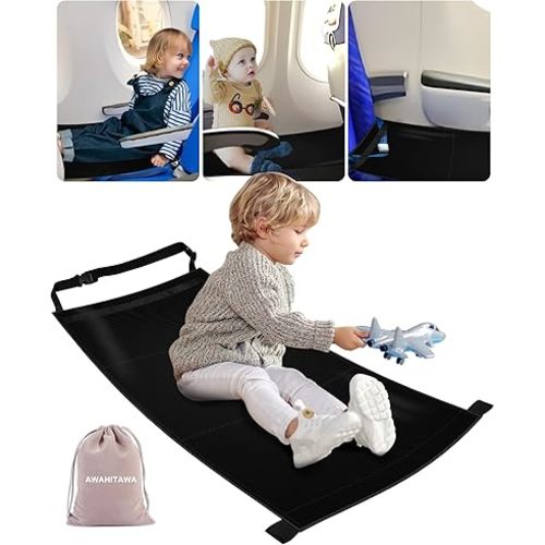 Toddler Travel Bed, Airplane Travel Seat Essentials Kids, Portable Toddler Bed, Baby Airplane Travel Cot Accessories, Airplane Must Haves for Toddlers