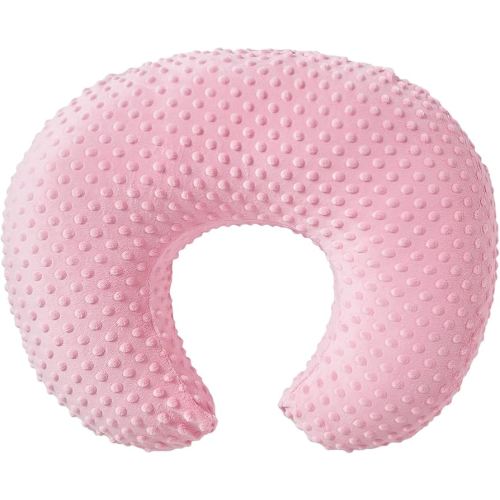 ESEN Baby Nursing Pillow and Body Positioner for Breast Feeding and Bottle Feeding, Ultra Soft Baby Breastfeeding Pillows with Removable Nursing Pillow Cover for More Support for Mom and Baby (Pink)