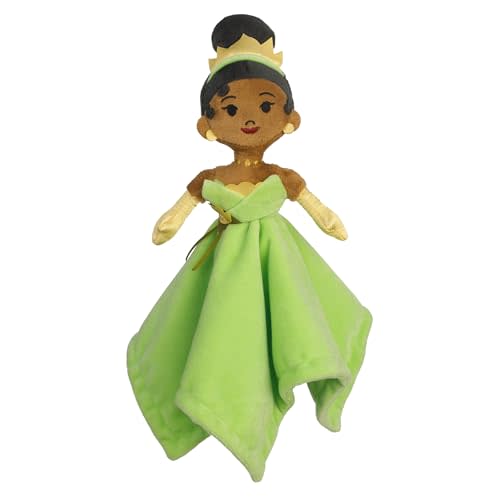 NoJo Disney Princess Tiana Super Soft Plush Security Baby Blanket, 12" x 12"