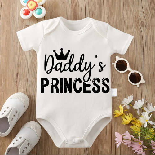 "Daddy's Princess" Baby Girl Onesie – Tiny Thread Studio