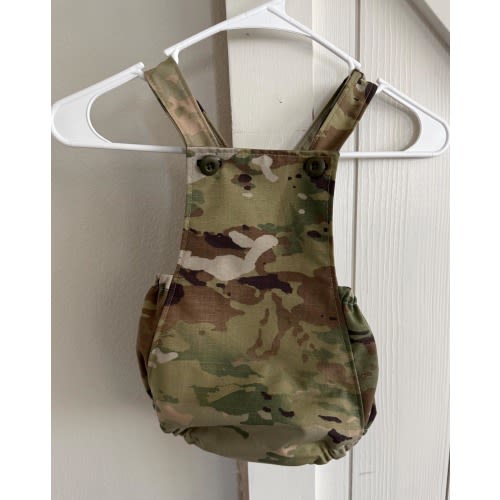 Military Inspired Baby and Kids Short Romper - No ruffles- Army, Marines, Air Force, Coast Guard - New to the shop!!
