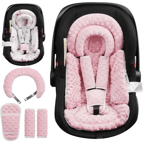 Inserto de asiento de automóvil infantil con cojín extraíble para bebé prematuro recién nacido, inserto reversible para asiento de automóvil, soporte de cuerpo para cochecito, columpio de