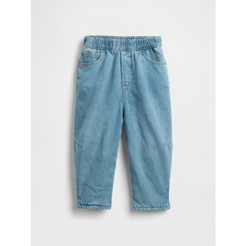 Baby & Toddler Cozy-Lined Barrel Jeans