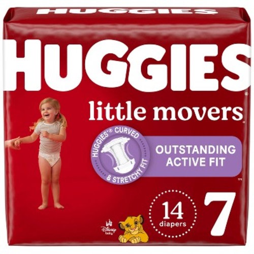 Huggies Little Movers Active Fit Diapers - Size 7 - 14ct