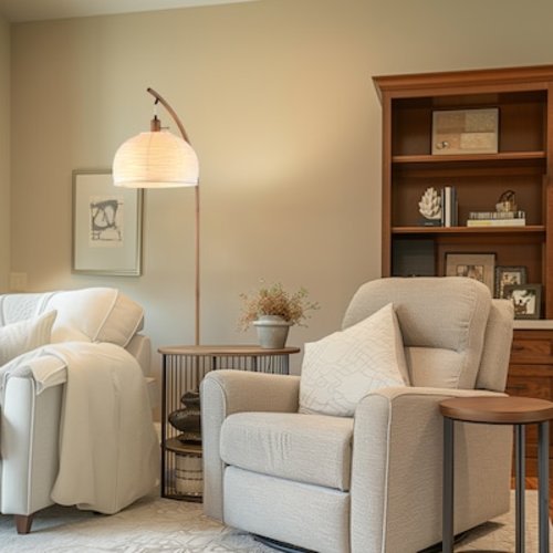 Globe Electric 70-in Wood-tone Arc Floor Lamp with Paper Shade in the Floor Lamps department at Lowes.com