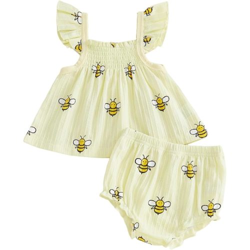 Kaipiclos Infant Baby Girl Clothes Outfits Daisy Print Ruffle Sleeve Shirt Tops Shorts Baby Summer Outfit 3 6 12 18 24 Month