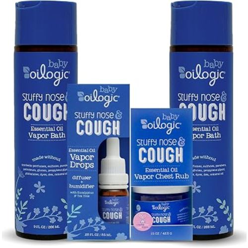 Oilogic Baby Stuffy Nose & Cough 4 Piece Bundle - Baby Care Products
