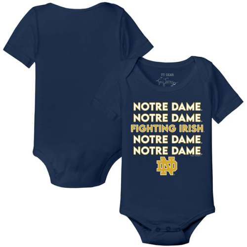 Notre Dame Fighting Irish Tiny Turnip Infant Stacked Bodysuit - Navy