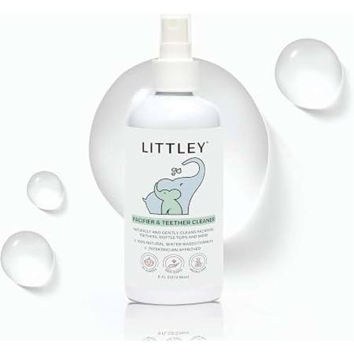 Amazon.com: Littley Pacifier & Teether Cleaner | HOCl Spray | 2 oz | Fragrance-free & rinse-free. Fits in any diaper bag — gentle for infants, safe for bottles, teethers & toys
