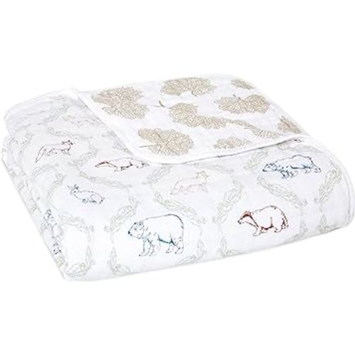 aden + anais Essentials Dream Blanket, Muslin Baby Blankets for Girls & Boys, Ideal Lightweight Newborn Nursery & Crib Blanket, Harmony