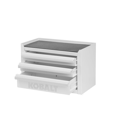 Kobalt Portable tool box 11.1-in W x 7.36-in H x 6.14-in D 3 -Drawer White Steel Tool Box