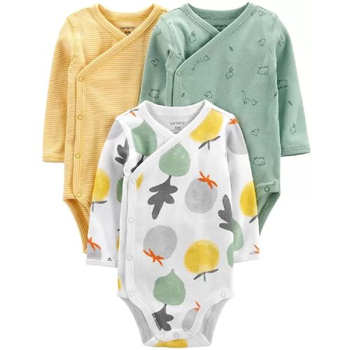 Carter's 3-Pack Side-Snap Little Baby Basics Bodysuit, (Boys)