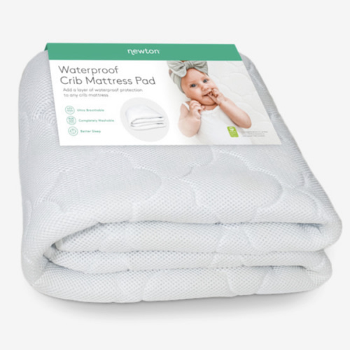 Newton Baby Waterproof Crib Mattress Pad | Ultra-Breathable Quilted Layer for Comfort & Universal Fitted Skirt for Secure Fit | Machine Washable | Crib Mattress Protector Pad Waterproof, 1 Pack