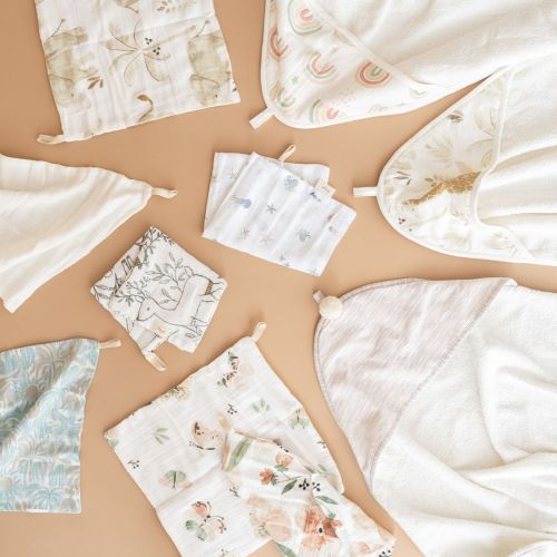 Kendi Cotton Baby Washcloths - Safari Set | Crane Baby