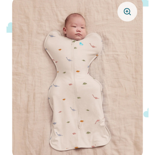Swaddle Up™ 1.0 TOG Cotton Cream Dino Snore
