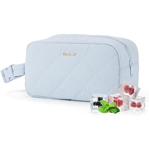 Cerbonny Small Cooler Bag,Freezable Lunch Bag,Built-in ice pack,Light Blue