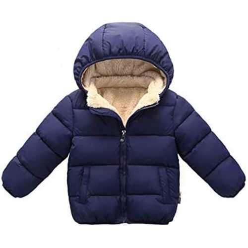 Toddler Baby Hooded Down Jacket Boys Girls Kids Thicken Warm Winter Coat Outerwear 1-7t