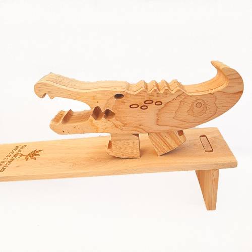 Rubberwood Walking Animal Toy with Ramp: Eco-Friendly Toddler Gift