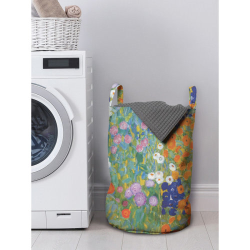 East Urban Home Ambesonne Spring Garden Bed with Peony Impressionist Laundry Bag & Reviews | Wayfair