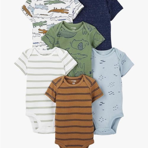 Simple Joys by Carter's Baby Boys' 6-Pack Short-Sleeve Bodysuit