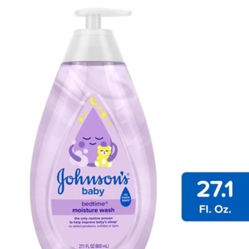 Johnson's Bedtime Moisture Wash - 27.1oz: Hypoallergenic, Paraben-Free, Sulfate-Free, Lavender Scent