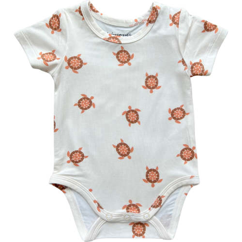 Baby Short Sleeve Bodysuit, Turtle
