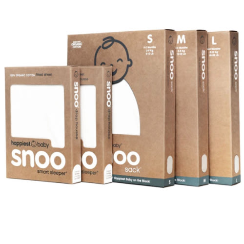 SNOO Sleep Sack Bundle in Small, Medium, Large Sizes and Sheets White