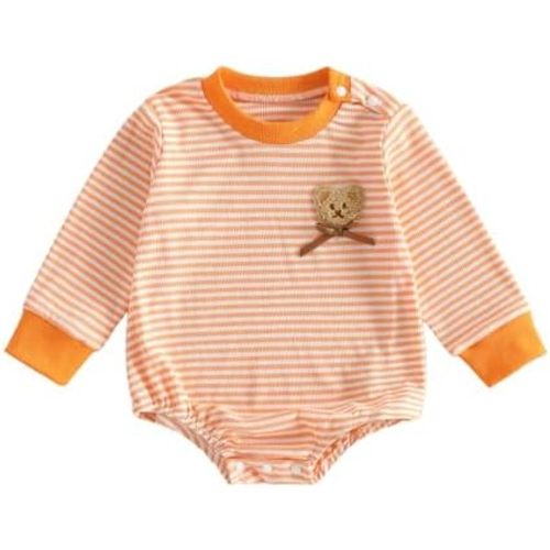 Douhoow Baby Sweatshirt Romper Long Sleeve Bear Embroidery Bodysuit Infant Boy Girl Fall Winter Festival Clothes
