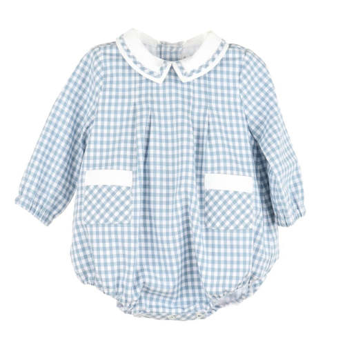 Sophie & Lucas Baby Boys Blue Check Covent Garden Bubble – Best Dressed Child