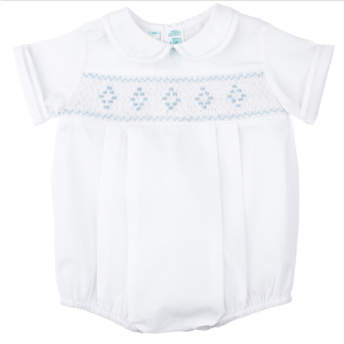 Smocked Embroidered Diamond Creeper | Newborn Baby Clothes | Coming Home Outfit |Feltman Brothers