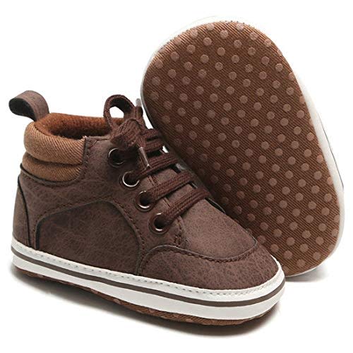 Babelvit Baby Boy Girl Soft Sole Canvas Sneakers Sparkle High Top Lace Up Infant Unisex Ankle Shoes Boots Toddler Newborn Prewalker First Baby Walking Crib Shoes
