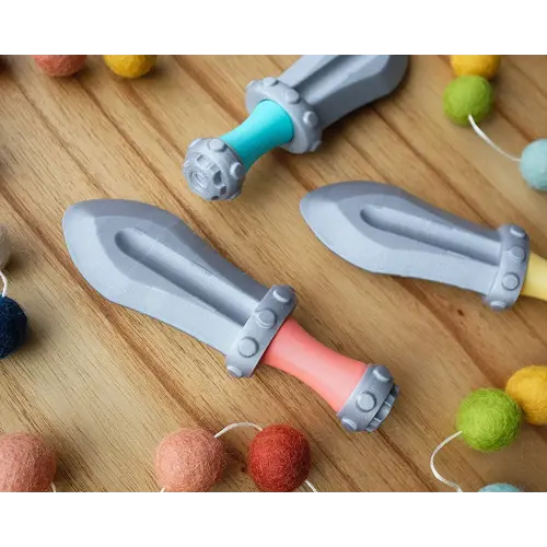 Baby's First Sword - Fun Rattle Sensory Toy for Babies and Toddlers Gray