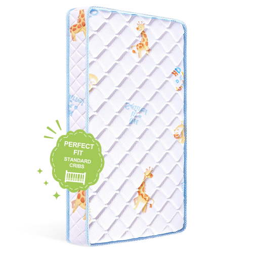 Breathable Baby Crib & Toddler Mattress, Firm and Soft Support, Skin-Friendly & Hypoallergenic Fabric, Fits Standard Cribs & Toddler Beds - 52x27.6x5 inch