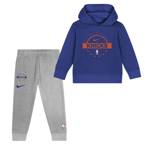New York Knicks Nike Infant Two-Piece Team Logo Club Fleece Hoodie & Sweatpants Set - Blue