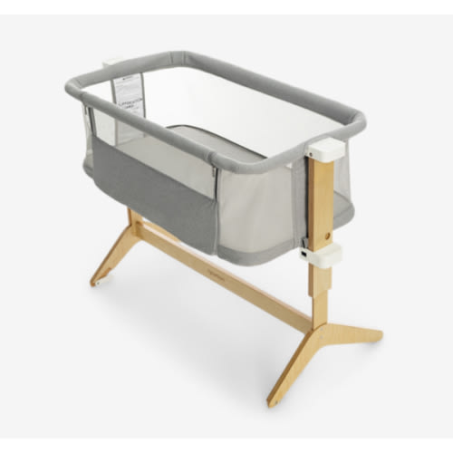 Newton Baby Bassinet & Bedside Sleeper with Mattress & Sheet - Ultra-Breathable & Completely Washable, Removable Dual-Layer Cover | Solid Birch Frame Adjustable Height & Infant Access Opening