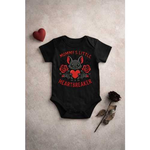 Bat Valentine Outfit, Gothic Valentine Baby Clothes, Spooky Valentine infant shirt, Alternative Baby Gift