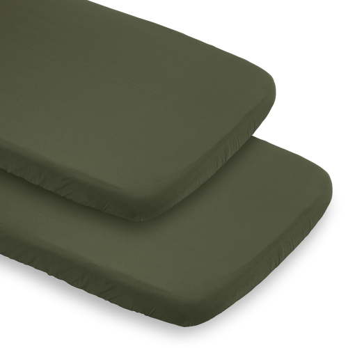 Sweet Jojo Designs Woodland Camo Green Baby Bassinet Fitted Sheets 2 Piece Set