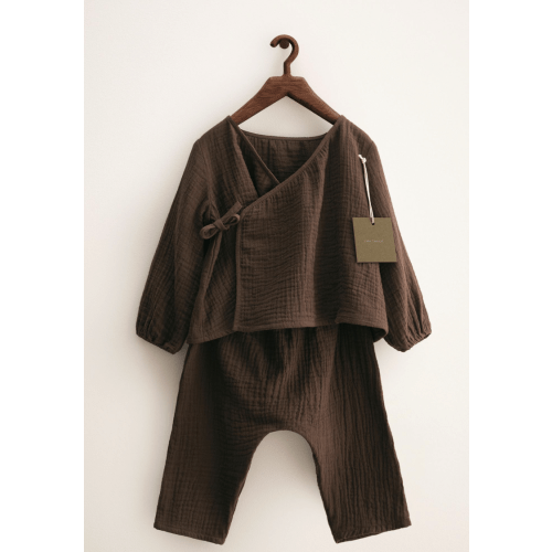 ZARA TIMELESS - TEXTURED PLAIN SET - Brown | ZARA United States