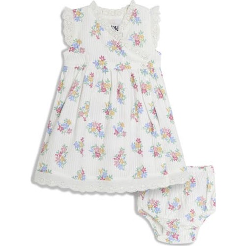 Floral Cotton Wrap Dress & Bloomers, 0-3M