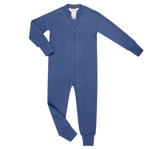 2 for 1 Merino Fleece Sleepsuit with Sleeves Zimmer Blue – Hello Night Kids