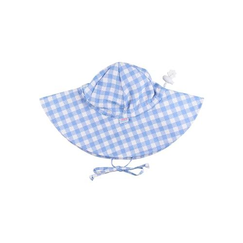 RuffleButts Baby Girls Floppy Wide Brim UPF 50+ - Baby Sun Hat | 80% Nylon 20% Spandex, Adjustable Toggle, Chin Ties, Quick Dry Fabric, Water Resistant, Swim And Beach Wear, Toddler Fit