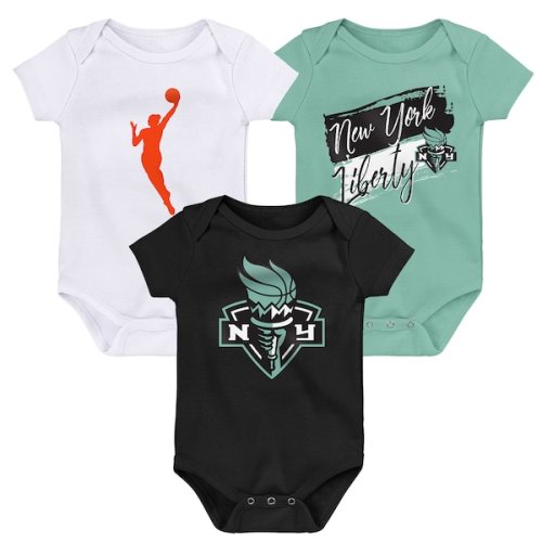 Newborn Outerstuff New York Liberty Destiny 3-Piece Creeper Set