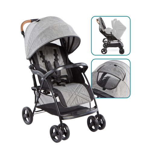 Contours Quick Lightweight Travel Stroller, Compact Newborn Stroller, Gray