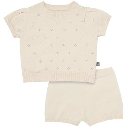 Modern Moments by Gerber Baby Girls' 2-piece Sweater Knit Set (Top & Shorts)
