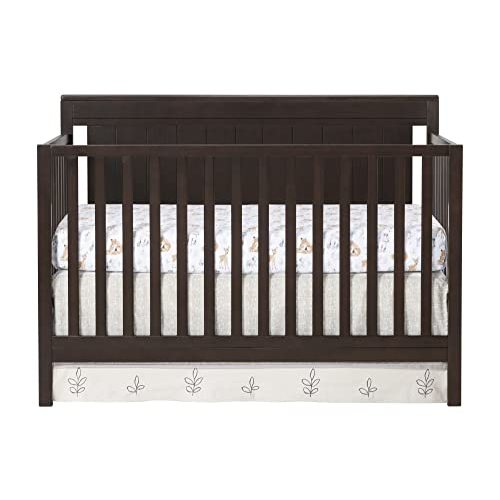Oxford Baby Lazio 4-in-1 Convertible Baby Crib, Espresso Brown, GreenGuard Gold Certified