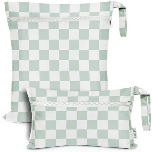 haakaa Wet Dry Bags for Baby, Water Resistant Wet Dry Bag, 2pcs