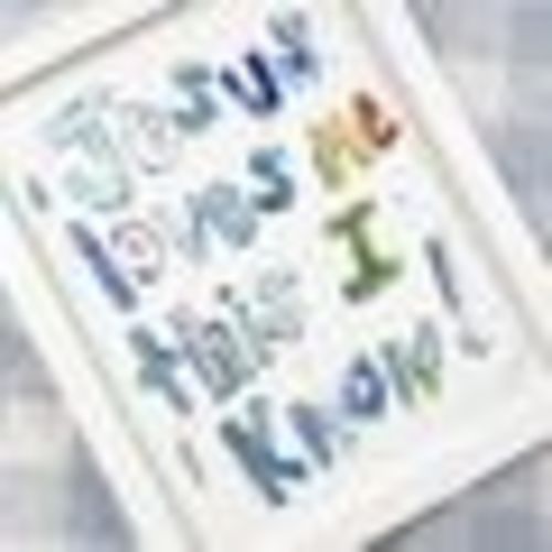 "Jesus Loves Me" on paper